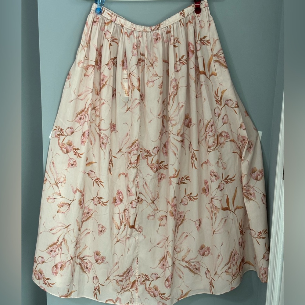 Tahari pink Floral Maxi Skirt